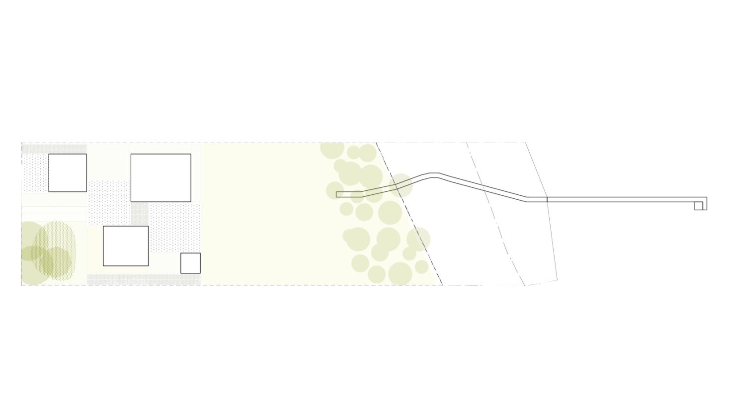 Lageplan Villa aus vier Gebäuden in Holzbauweise am Wandlitzsee von Bonauer Bölling Architekten